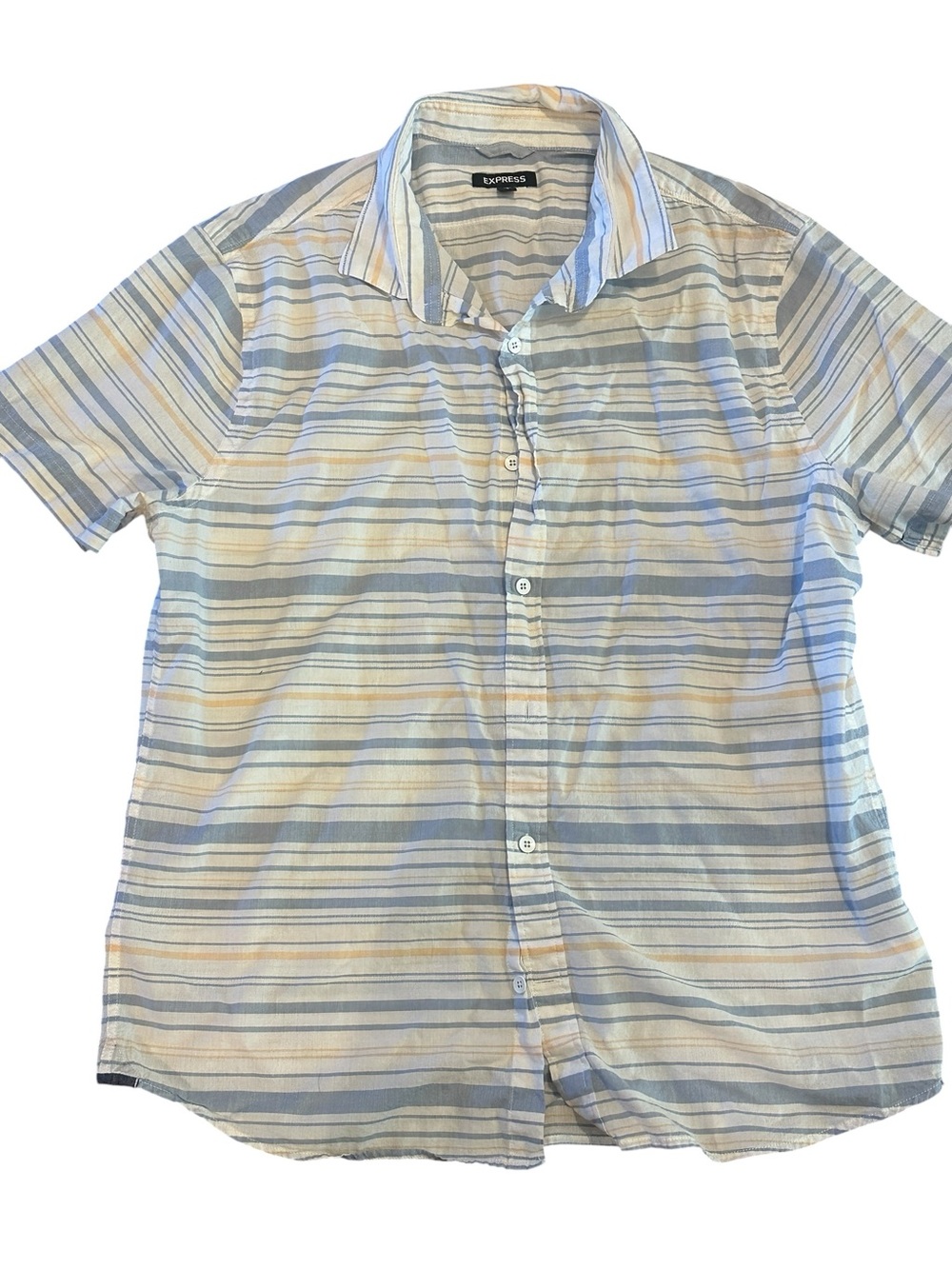 Express 100% Cotton Lightweight Beachy Button Up Shirt large